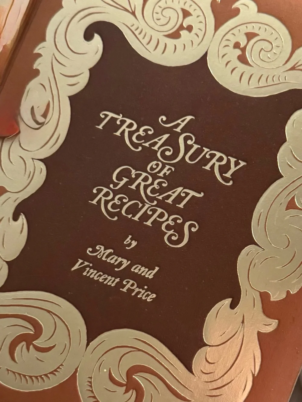 A Treasury of Great Recipes Hardcover Cookbook - Copper/Gold